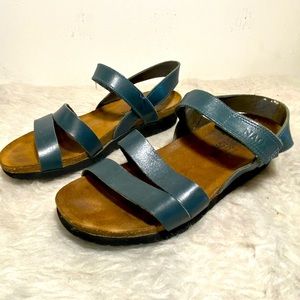 Naot Kayla Womens Blue Leather Sandal Size US 9.5/40